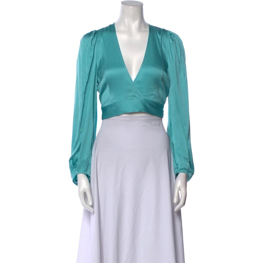 Scanlan Theodore | blue silk wrap top | s